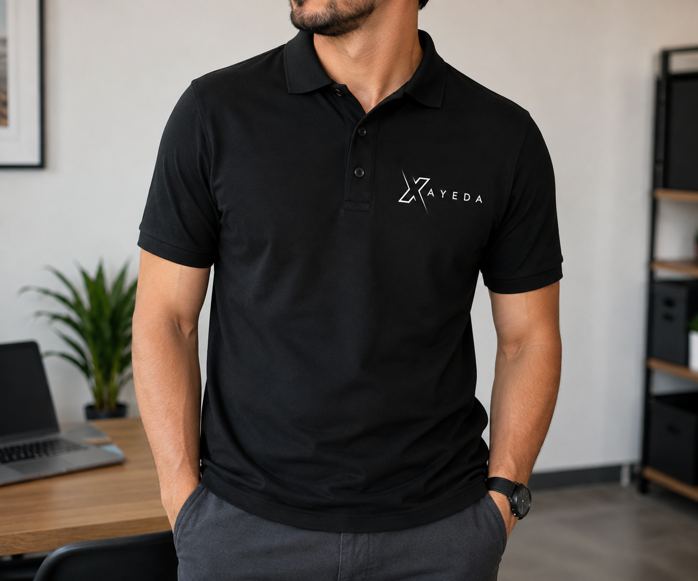 Polo negro XAYEDA